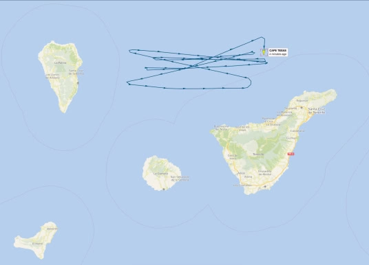 US-Militär-Frachter zieht seltsame Kreise zwischen Teneriffa und La Palma