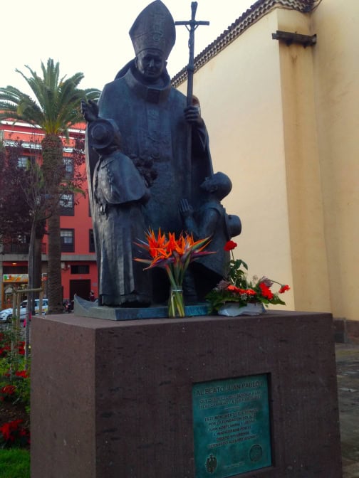 La Laguna Teneriffa Kirche La Conceptión Skulptur Johannes Paul II.