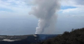 La Palma Vulkanausbruch Lava Delta Rauch