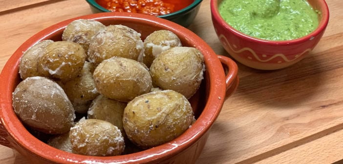 Papas arrugadas kanarische Kartoffeln Salzkruste Rezept lecker