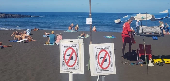 Playa Jardin Teneriffa geschlossen Wasserqualität Ayuntamiento de Puerto de la Cruz