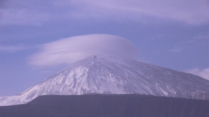 Teide Teneriffa Schnee Wolken