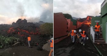 Vulkanausbruch La Palma Lava Häuser Involcan